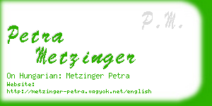 petra metzinger business card